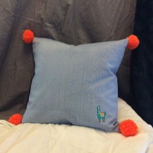 Adorable Blue & White Pin Striped Pillow